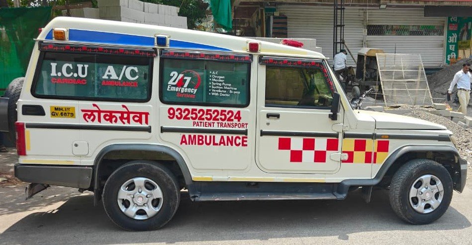 Lokseva emergency ambulance ready for dispatch in Aurangabad